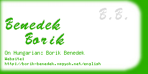 benedek borik business card